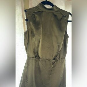 Lulu's Olive Sleeveless Mini Dress